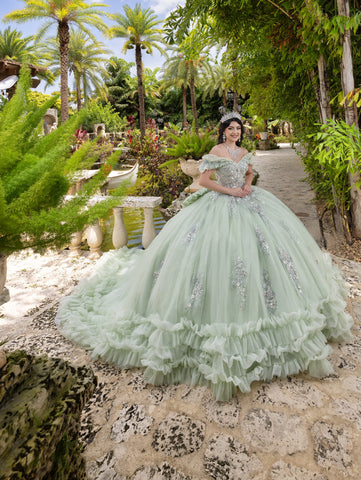 Schulterfreies Ballkleid mit Rüschen von LizLuo Quince 26108