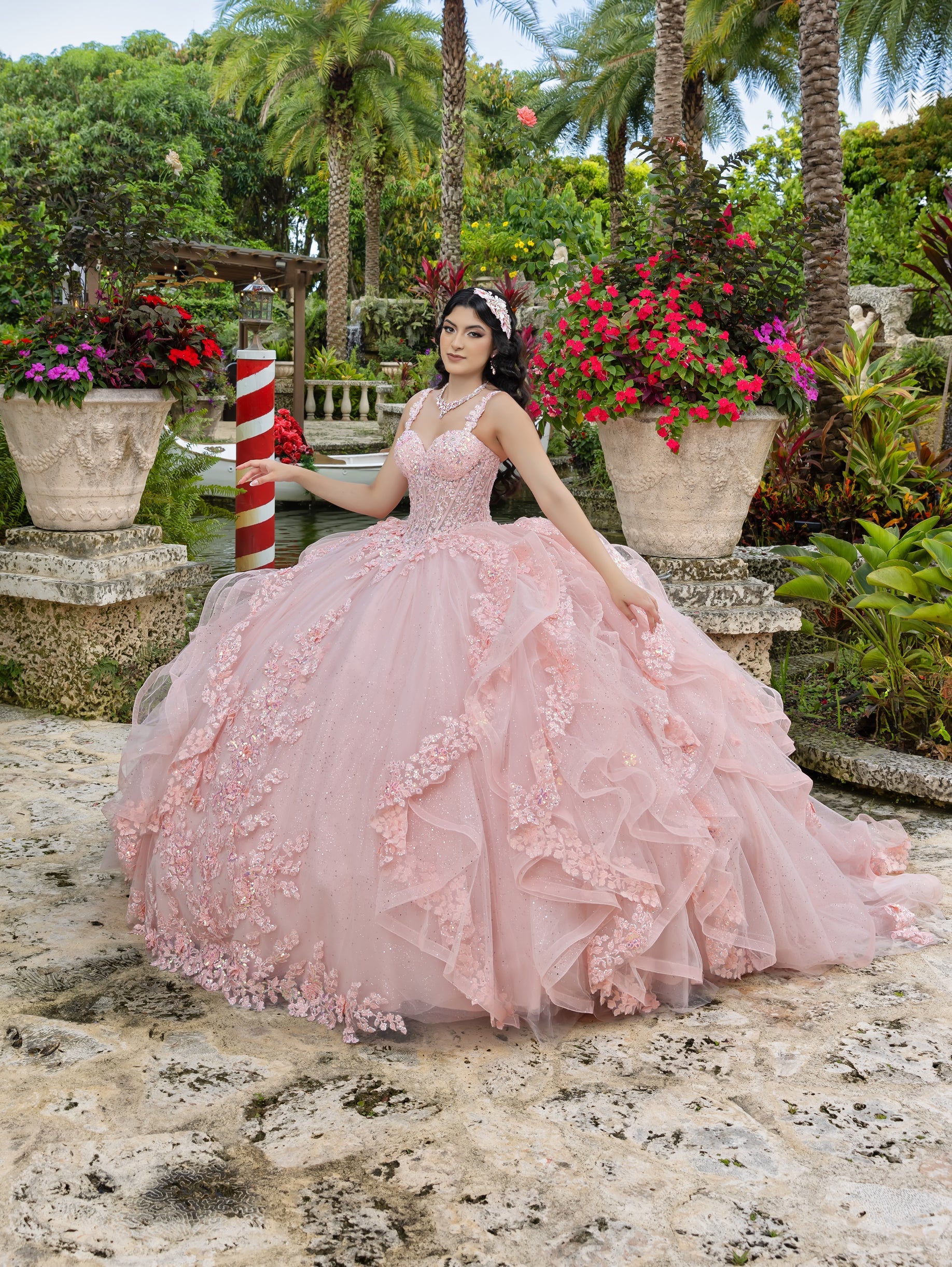 Ruffled Sleeveless Ball Gown by LizLuo Quince 26112