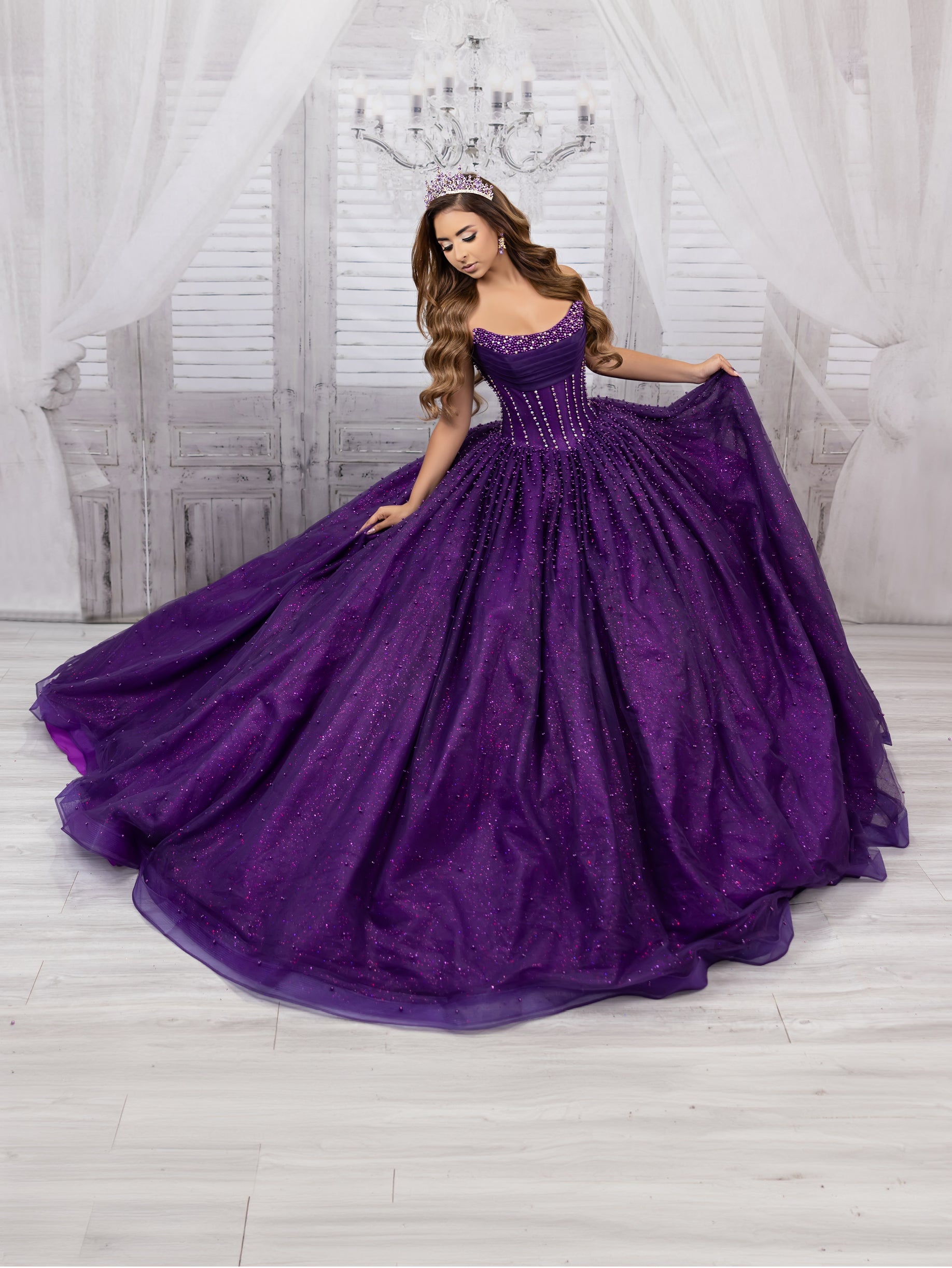 Strapless Cape Ball Gown by LizLuo Quince 26114