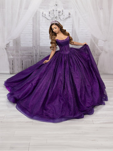 Trägerloses Cape-Ballkleid von LizLuo Quince 26114