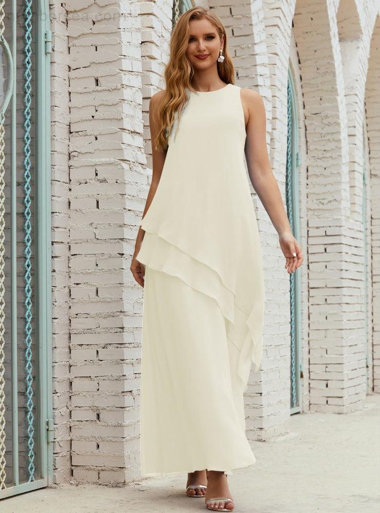 Vestidos longos de chiffon plus size para mãe da noiva, vestido formal de madrinha de casamento, 28019 