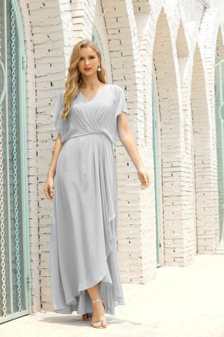Numbersea  Mother of The Bride Dresses Plus Size V-Neck Floor Length Formal Prom Dress for Wedding Guest 28020