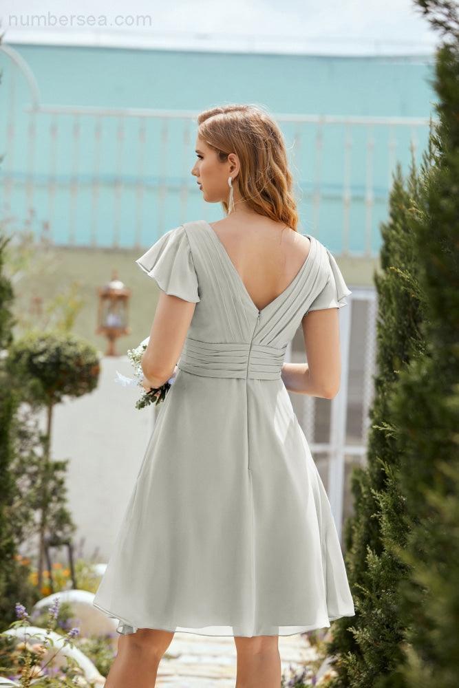 Knie langes Homecoming-Kleid Formell Cocktail Abschlussballkleid 28013