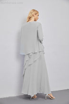 Mother of Bride Dresses with Open Front Lightweight Cardigan Formal Prom Gown  28081