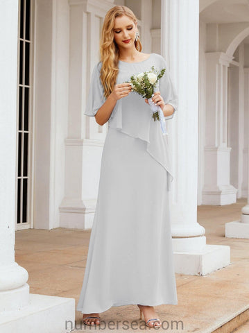 Numbersea Formal Party Gown Dress Long Mother of The Bride Dresses with Ruffle Cape 28026