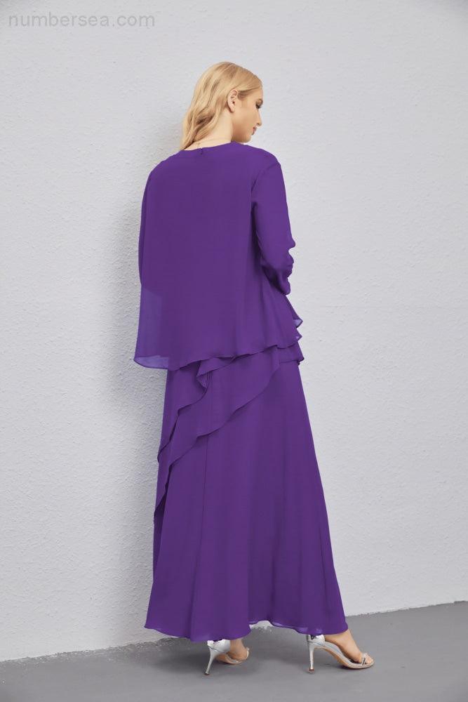 Mother of Bride Dresses with Open Front Lightweight Cardigan Formal Prom Gown  28081