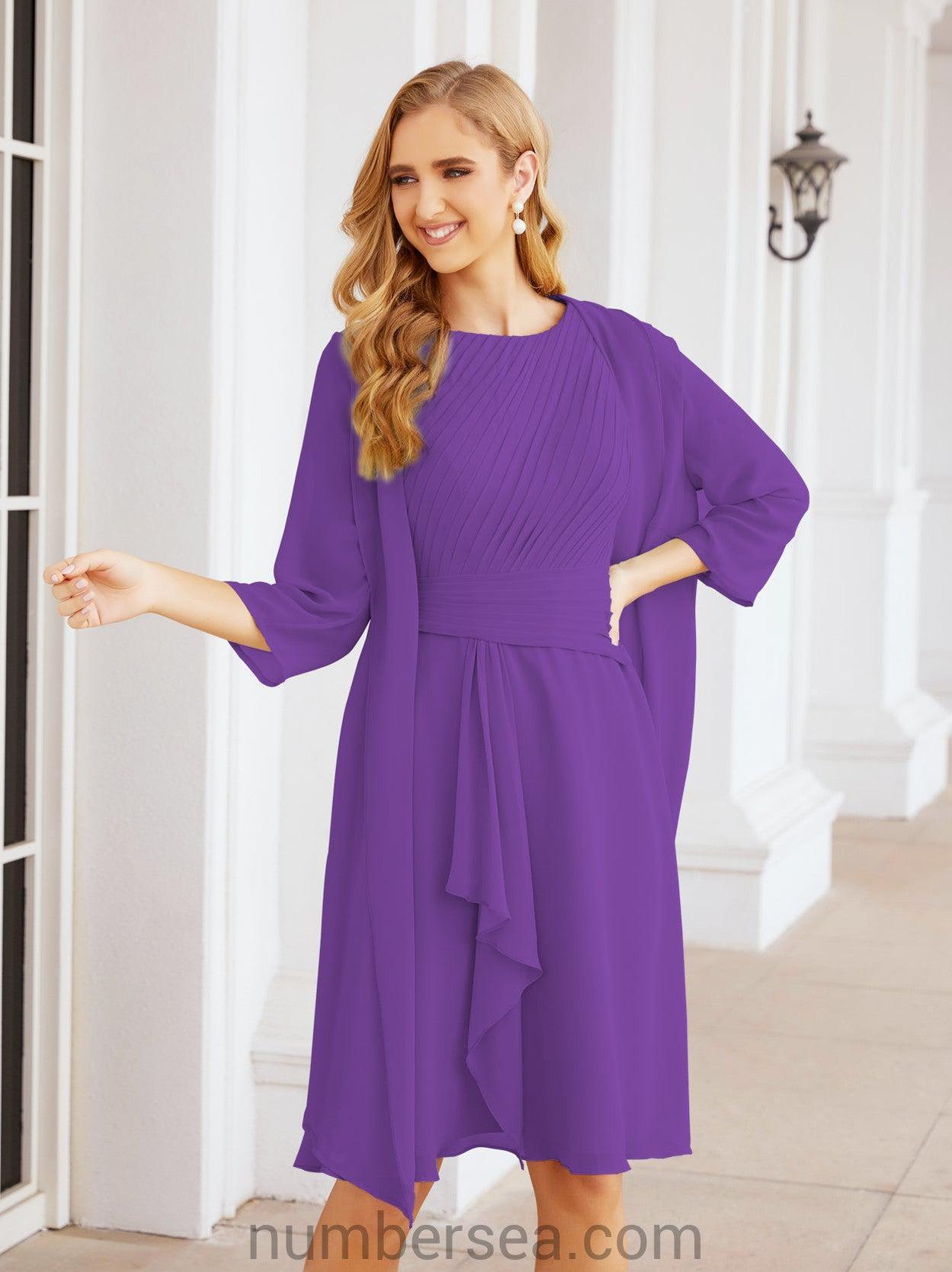 Vestidos para mãe da noiva Numbersea Vestido de baile Vestido casual plissado 28065 