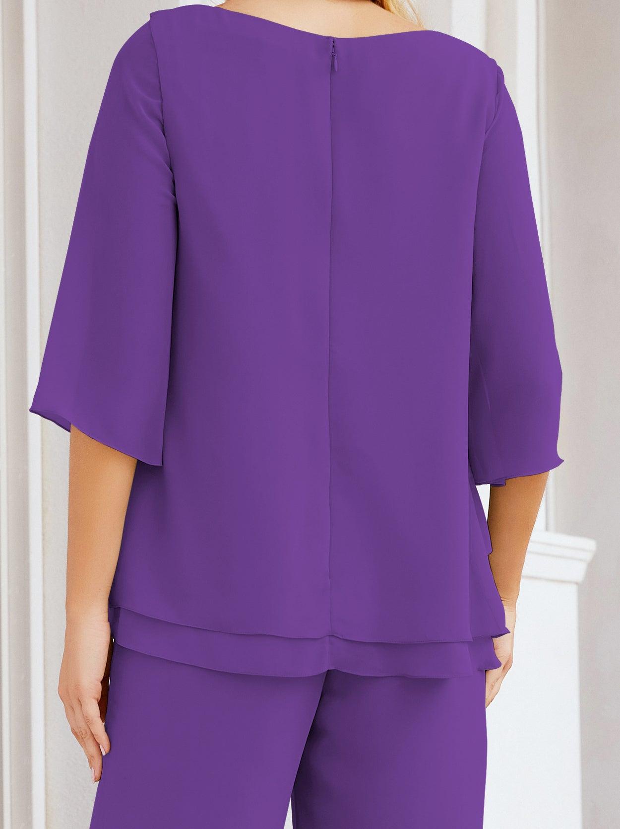 Vestido elegante de 2 peças para mãe da noiva Numbersea, tamanho grande, com folhos, camadas, roupão prateado 28064 