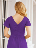 Vestidos de cerimónia de baile Numbersea para mãe da noiva, mangas curtas, vestido de madrinha 28047 