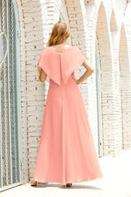 Numbersea  Mother of The Bride Dresses Plus Size V-Neck Floor Length Formal Prom Dress for Wedding Guest 28020