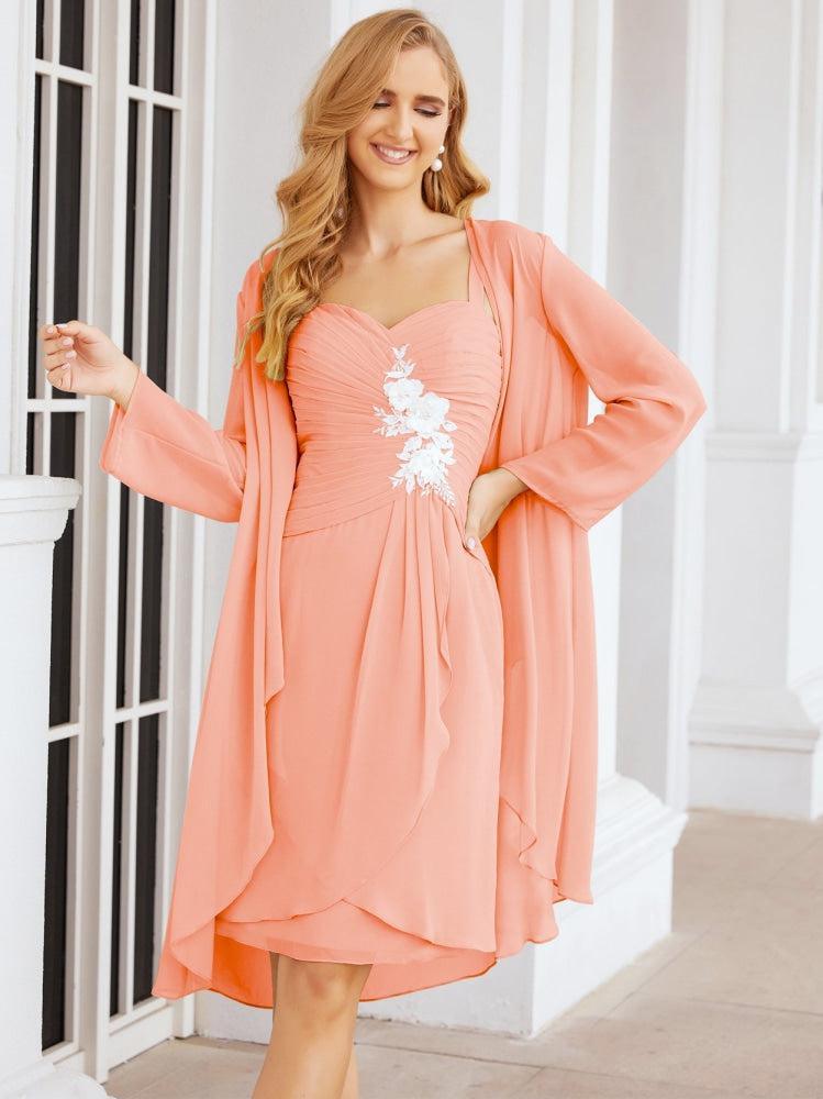 Vestidos de noiva para mãe da noiva Numbersea com aplicações de renda para convidados de casamento 28066 