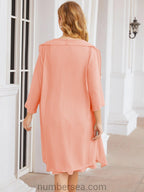 Vestidos para mãe da noiva Numbersea Vestido de baile Vestido casual plissado 28065 