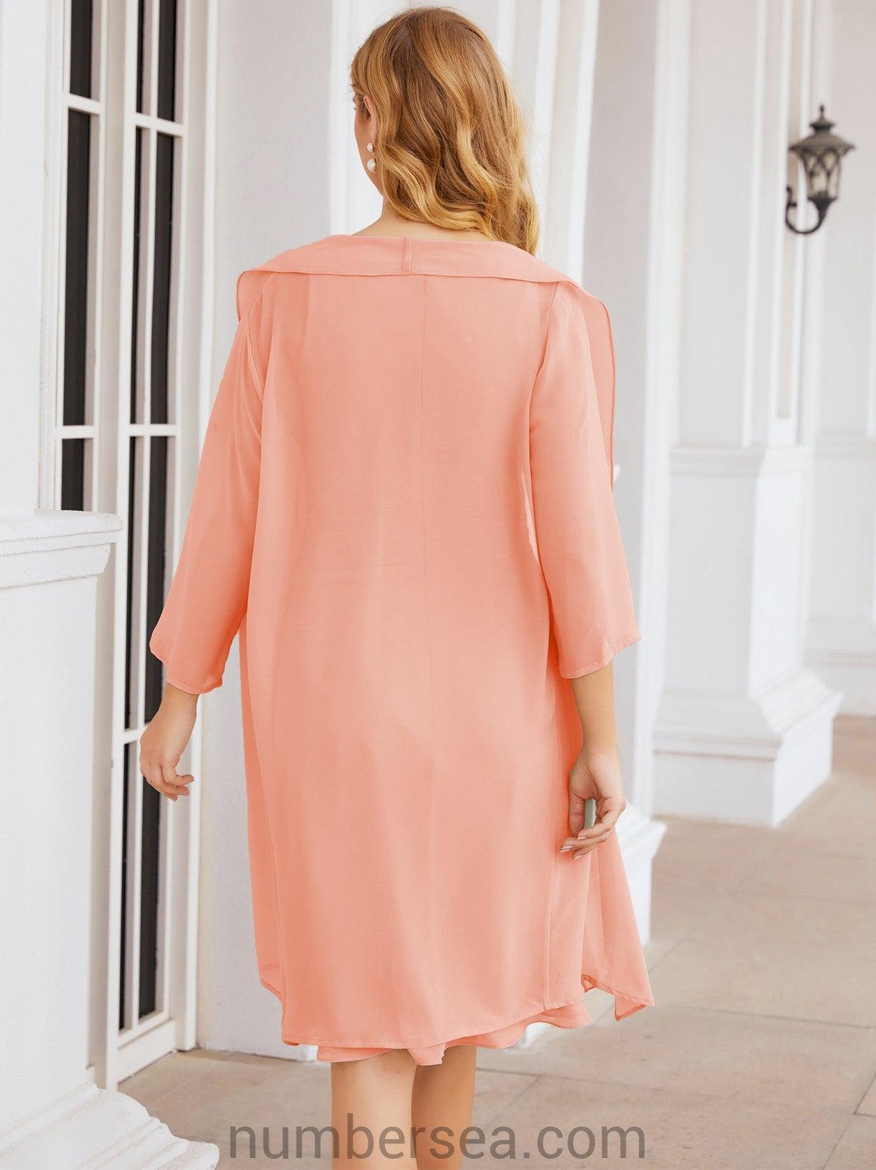 Vestidos para mãe da noiva Numbersea Vestido de baile Vestido casual plissado 28065 