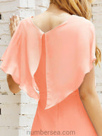 Vestidos de Baile de Regreso a Casa Sin Mangas Largo a la Rodilla Modelo 28021