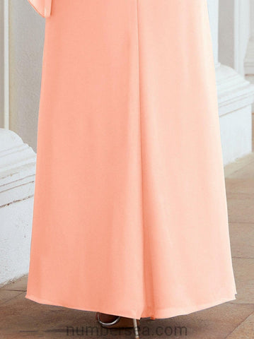 Numbersea Formal Party Gown Dress Long Mother of The Bride Dresses with Ruffle Cape 28026