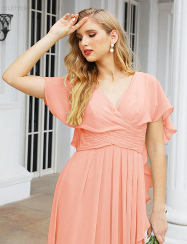 Numbersea Bridesmaid Dresses Backless Formal Prom Gowns for Evening Party Mother of The Bride Dress 28040