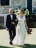 Robe de mariée merveilleuse en tulle dentelle avec encolure en V Gogerous - Robe de soirée DB10618