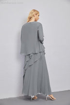 Mother of Bride Dresses with Open Front Lightweight Cardigan Formal Prom Gown  28081