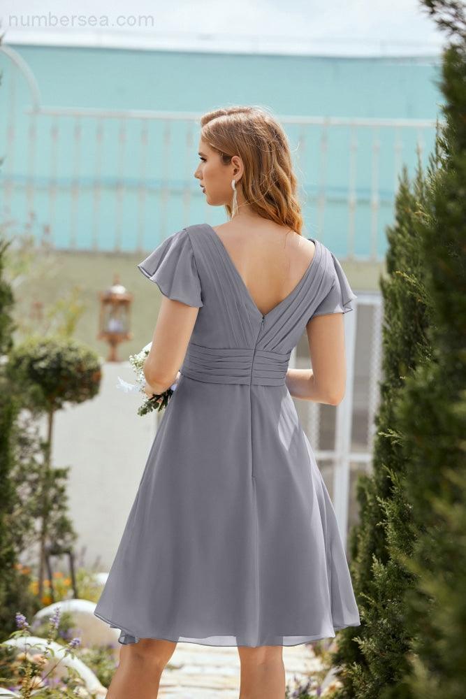 Knie langes Homecoming-Kleid Formell Cocktail Abschlussballkleid 28013