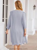 Vestidos para mãe da noiva Numbersea Vestido de baile Vestido casual plissado 28065 