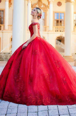 3-teiliges schulterfreies Quinceanera-Kleid von House of Wu 26964