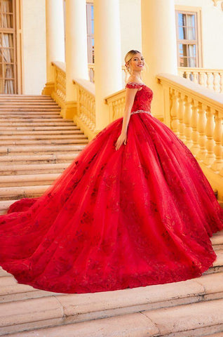 3-teiliges schulterfreies Quinceanera-Kleid von House of Wu 26964