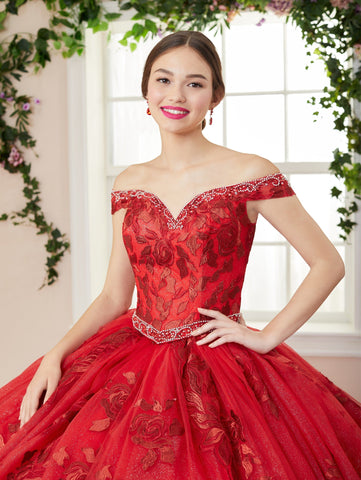 3-teiliges schulterfreies Quinceanera-Kleid von House of Wu 26964