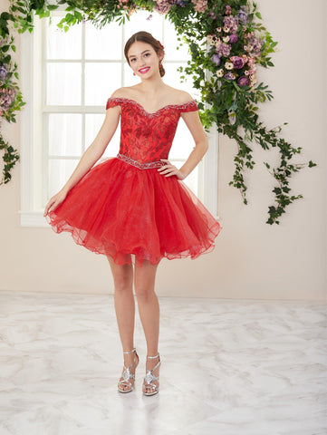 3-teiliges schulterfreies Quinceanera-Kleid von House of Wu 26964