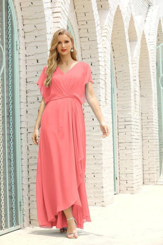Numbersea  Mother of The Bride Dresses Plus Size V-Neck Floor Length Formal Prom Dress for Wedding Guest 28020