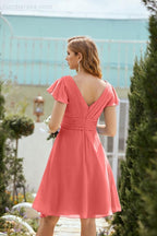 Knie langes Homecoming-Kleid Formell Cocktail Abschlussballkleid 28013