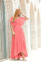 Numbersea  Mother of The Bride Dresses Plus Size V-Neck Floor Length Formal Prom Dress for Wedding Guest 28020