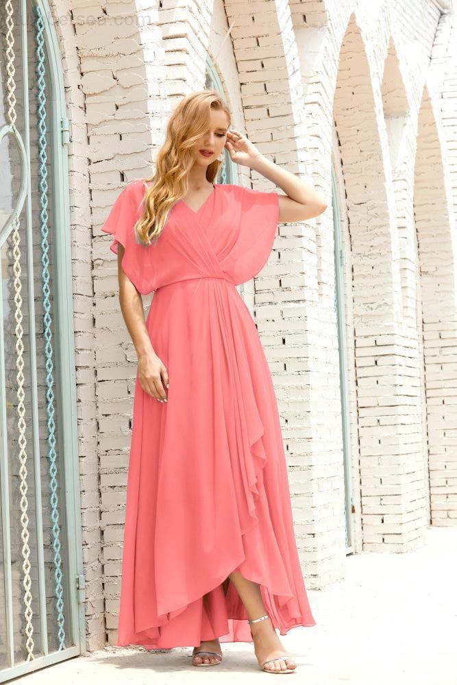 Numbersea  Mother of The Bride Dresses Plus Size V-Neck Floor Length Formal Prom Dress for Wedding Guest 28020