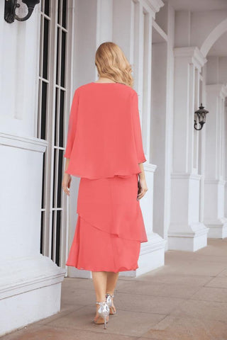 Numbersea Two-Piece A-line Mother of The Bride Dress Formal Party Gown Dress 28072