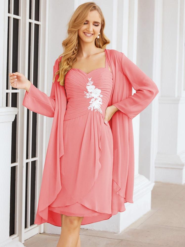 Vestidos de noiva para mãe da noiva Numbersea com aplicações de renda para convidados de casamento 28066 