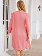 Vestidos para mãe da noiva Numbersea Vestido de baile Vestido casual plissado 28065 