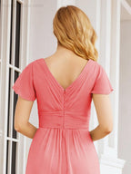 Vestidos de cerimónia de baile Numbersea para mãe da noiva, mangas curtas, vestido de madrinha 28047 