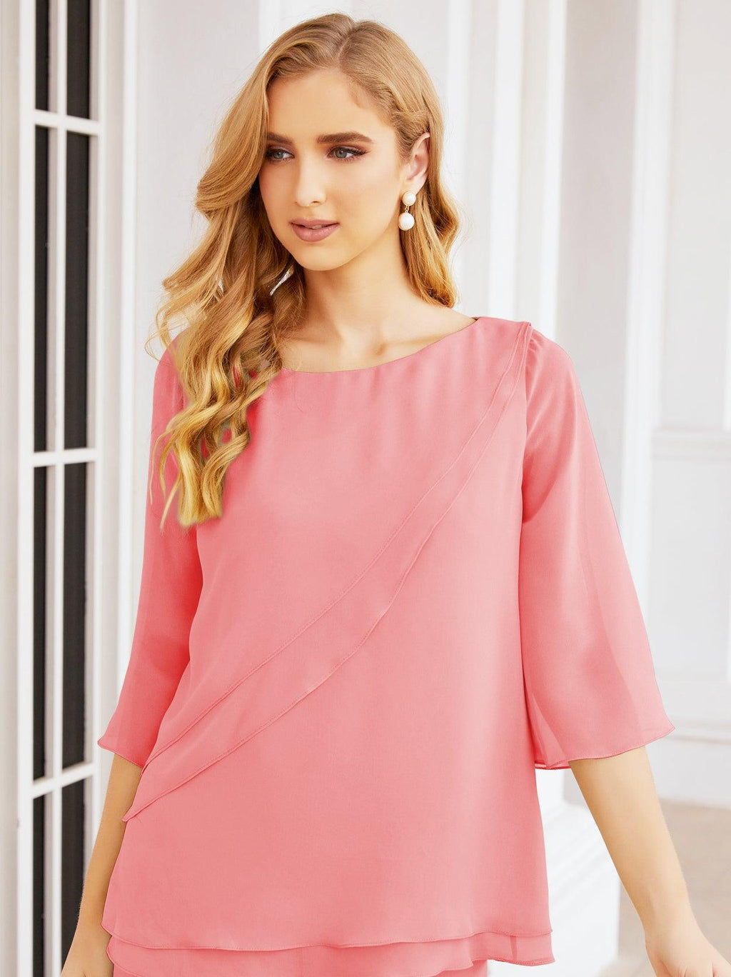 Vestido elegante de 2 peças para mãe da noiva Numbersea, tamanho grande, com folhos, camadas, roupão prateado 28064 