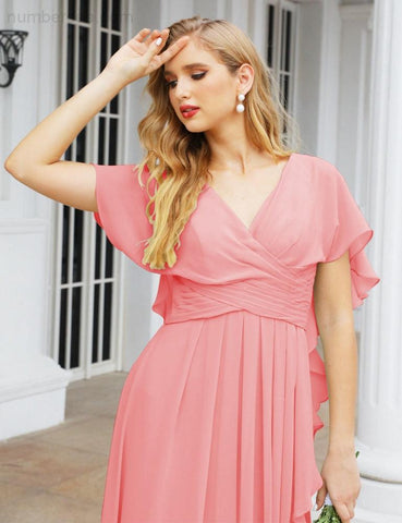 Numbersea Bridesmaid Dresses Backless Formal Prom Gowns for Evening Party Mother of The Bride Dress 28040
