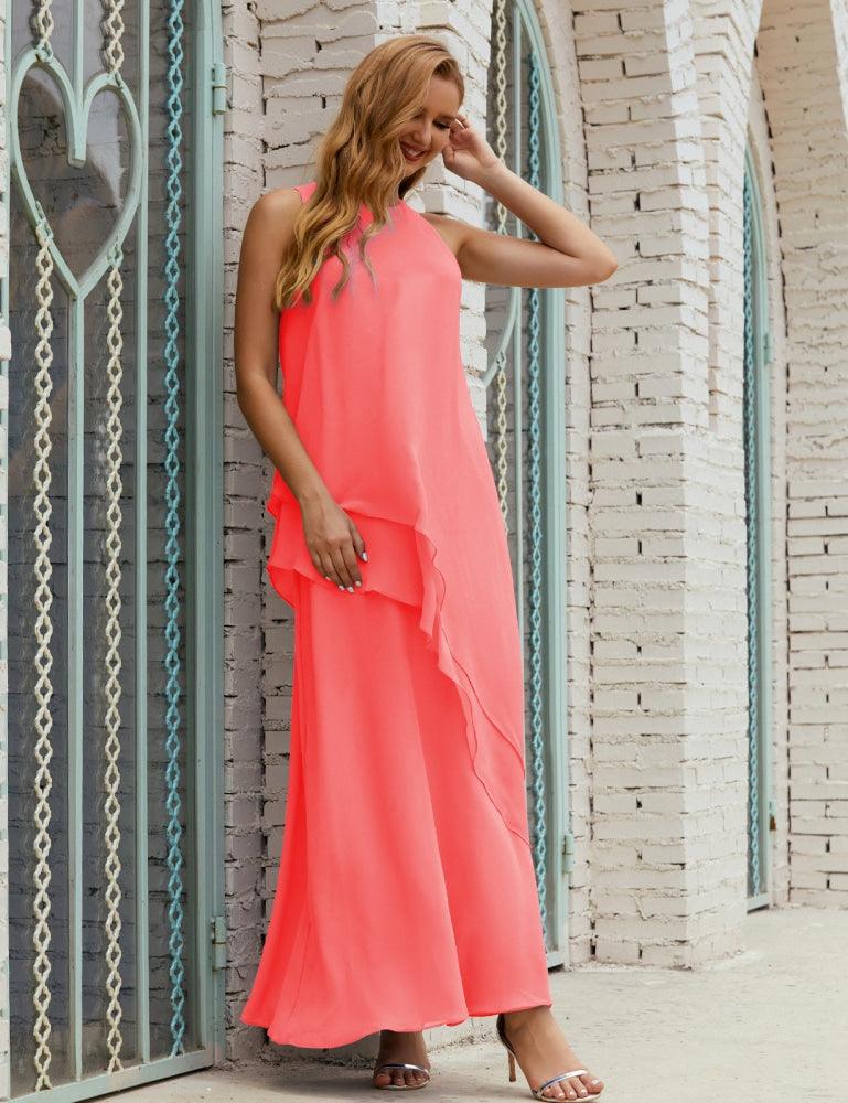 Chiffon Long Plus Size Mother of Bride Dresses Formal Bridesmaid Prom Gown 28019