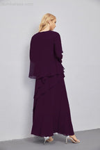 Mother of Bride Dresses with Open Front Lightweight Cardigan Formal Prom Gown  28081