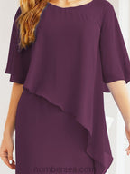 Vestido de festa formal comprido Numbersea com capa e folhos 28026 