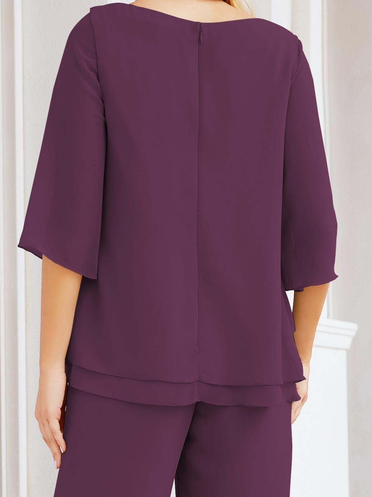 Vestido elegante de 2 peças para mãe da noiva Numbersea, tamanho grande, com folhos, camadas, roupão prateado 28064 