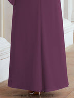 Vestido de festa formal comprido Numbersea com capa e folhos 28026 