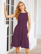 Vestidos para mãe da noiva Numbersea Vestido de baile Vestido casual plissado 28065 