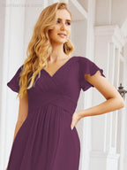 Vestidos de cerimónia de baile Numbersea para mãe da noiva, mangas curtas, vestido de madrinha 28047 