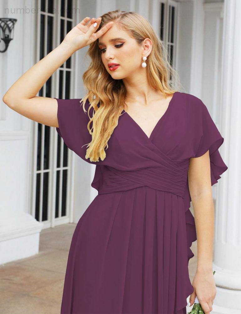 Numbersea Bridesmaid Dresses Backless Formal Prom Gowns for Evening Party Mother of The Bride Dress 28040