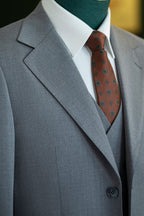 Dusty Blue Pinstripe Wool 3-Piece Wedding Suit | Tailored Groom & Groomsmen Attire