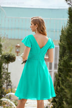 Knie langes Homecoming-Kleid Formell Cocktail Abschlussballkleid 28013