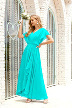 Numbersea  Mother of The Bride Dresses Plus Size V-Neck Floor Length Formal Prom Dress for Wedding Guest 28020