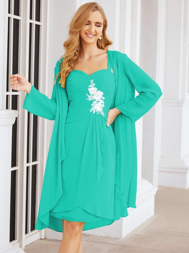 Vestidos de noiva para mãe da noiva Numbersea com aplicações de renda para convidados de casamento 28066 